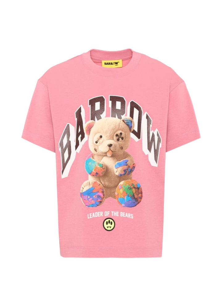T-shirt rosa per bambino F6BKJUTH027 409 Barrow Kids 