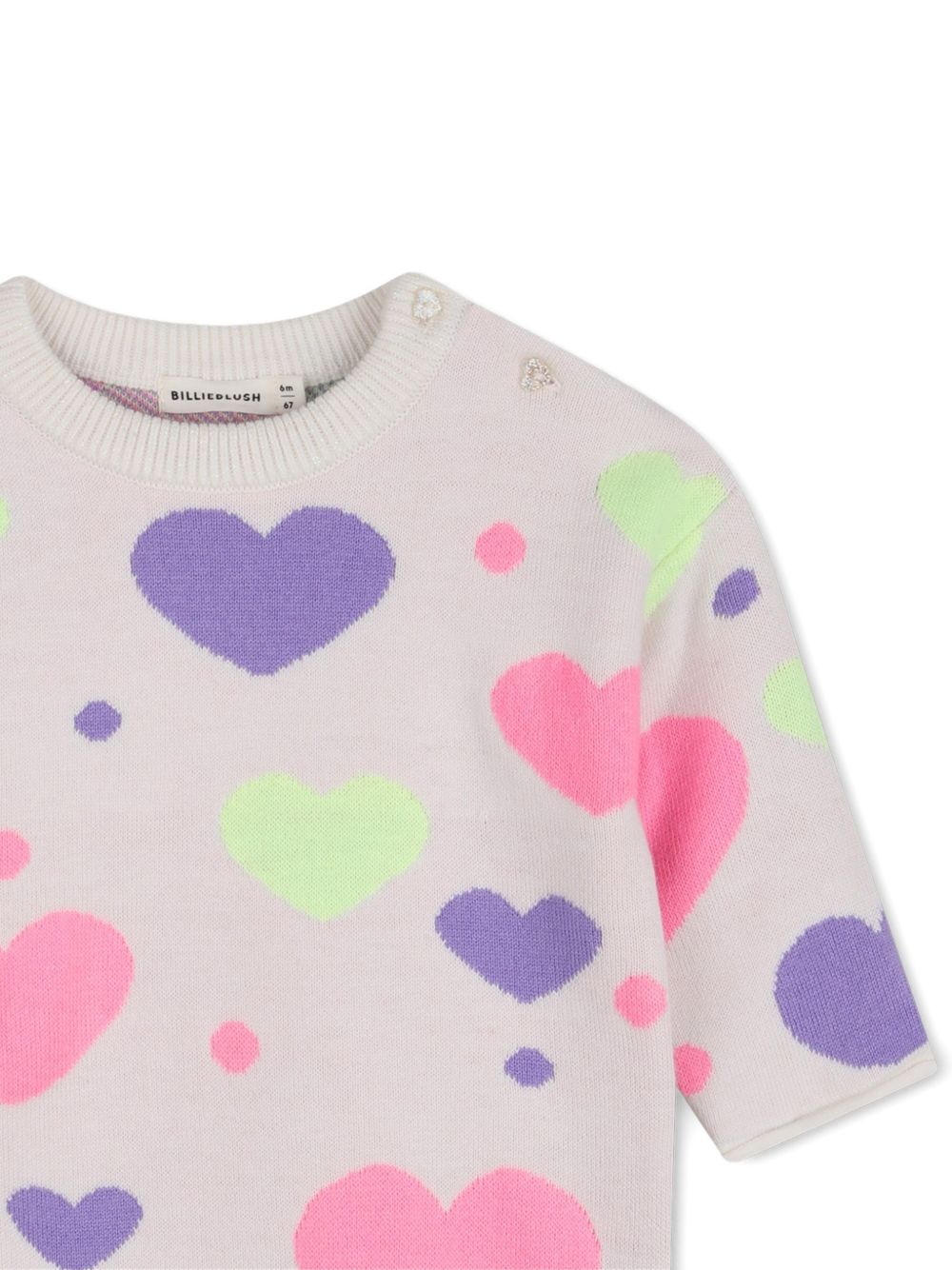 Abito avorio/multicolor per neonata U22237 121 Billieblush 