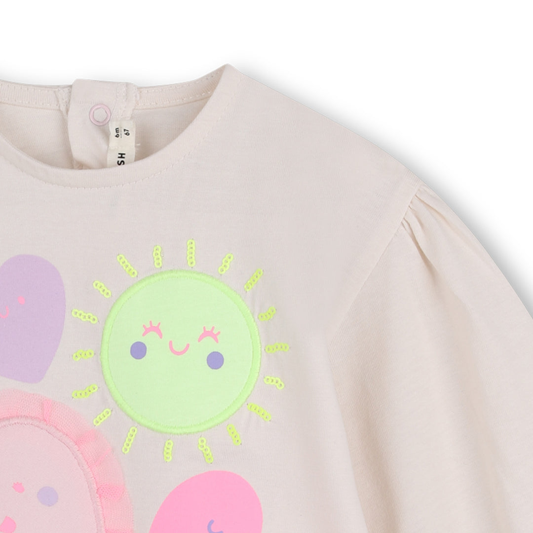 T-shirt avorio per neonata U22242 121 Billieblush 