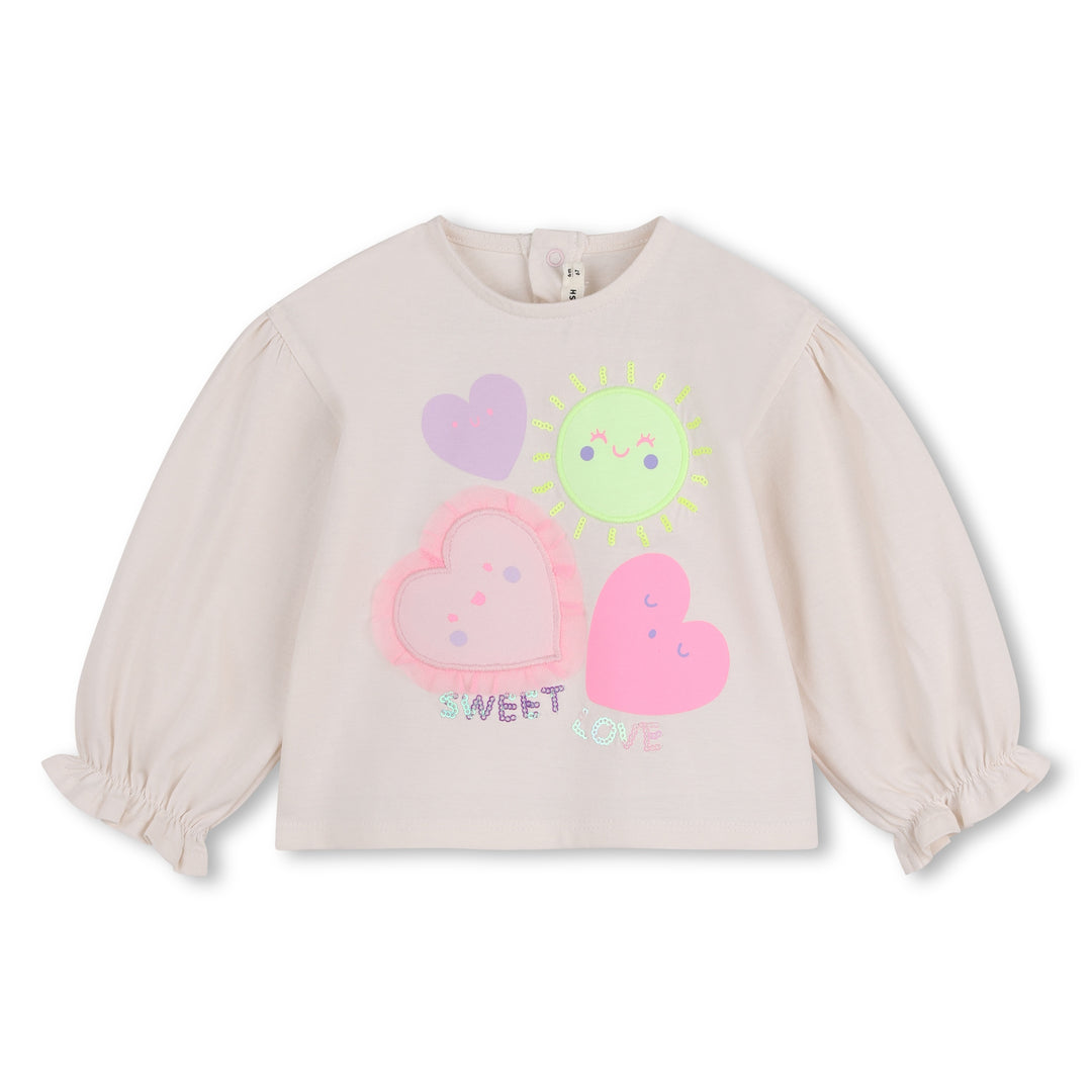 T-shirt avorio per neonata U22242 121 Billieblush 