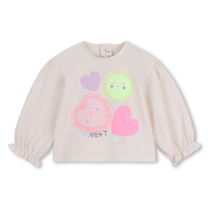 T-shirt avorio per neonata U22242 121 Billieblush 