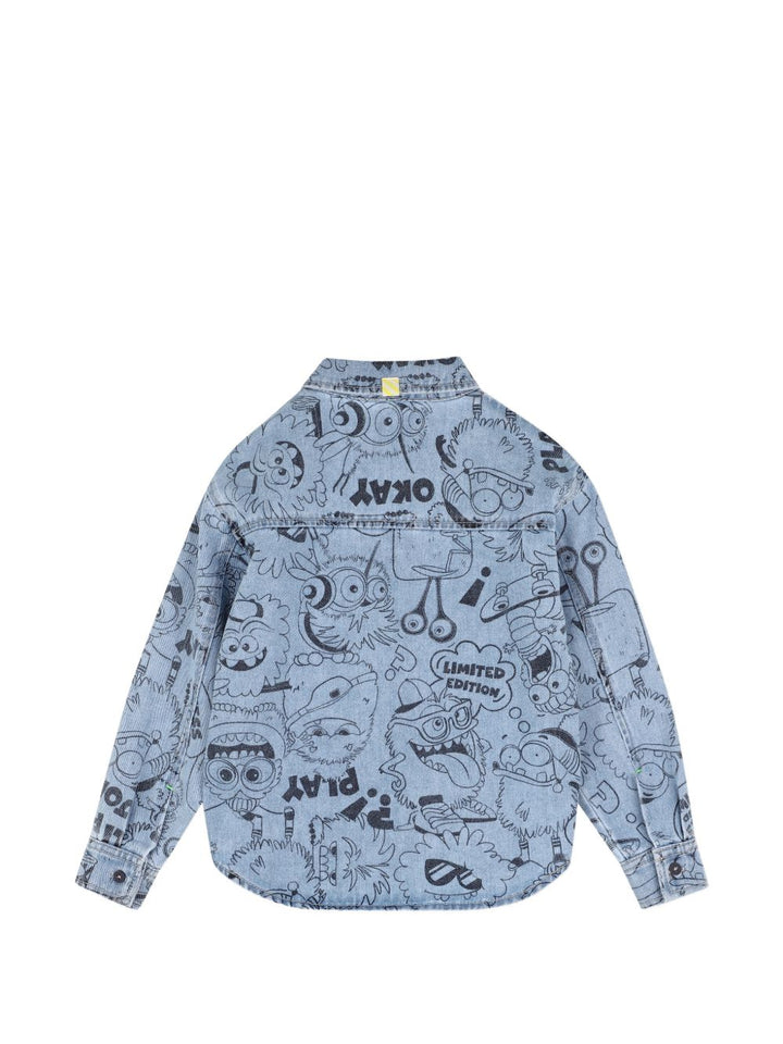 Camicia blu per bambino U22305 Z18 Billieblush 