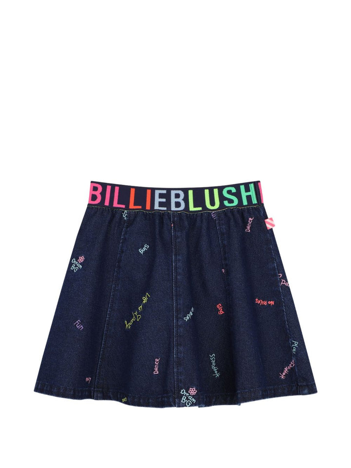 Gonna denim oscuro/multicolor per bambina U22361 Z10 Billieblush 