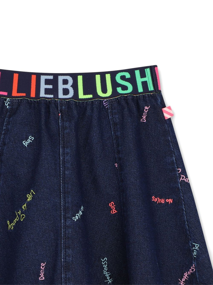 Gonna denim oscuro/multicolor per bambina U22361 Z10 Billieblush 
