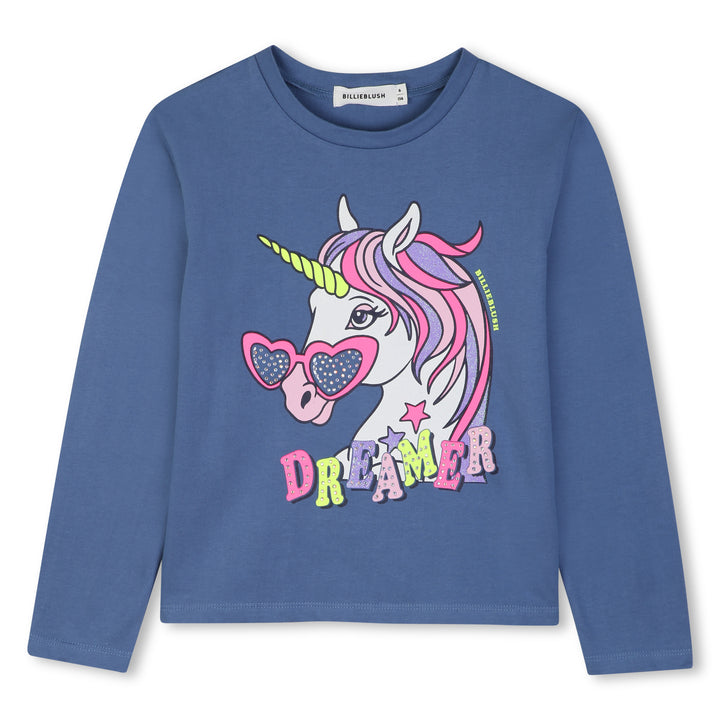 T-shirt blu per bambina U22384 81U Billieblush 