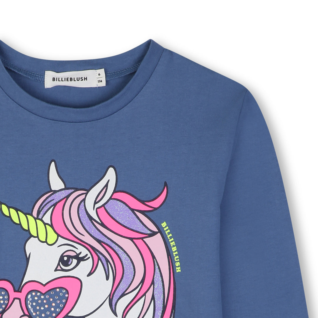 T-shirt blu per bambina U22384 81U Billieblush 