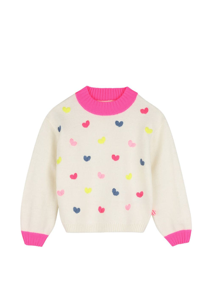 Maglione avorio/multicolor per bambina U22472 121 Billieblush 