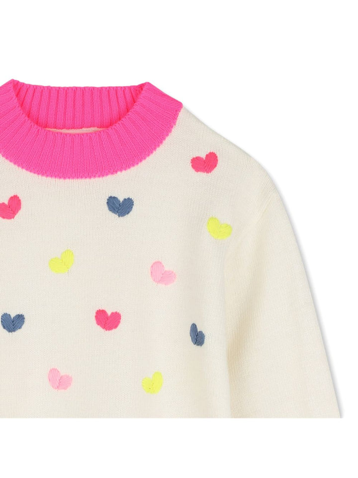 Maglione avorio/multicolor per bambina U22472 121 Billieblush 