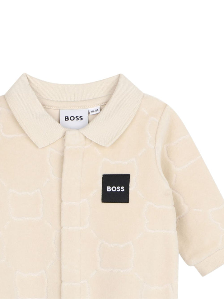 Tutina beige per neonato J53290 21K Boss Kids 