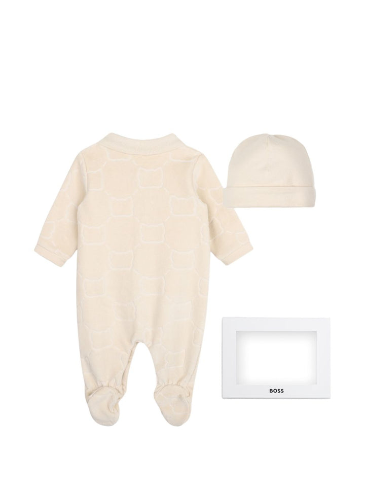 Tutina beige per neonato J53290 21K Boss Kids 