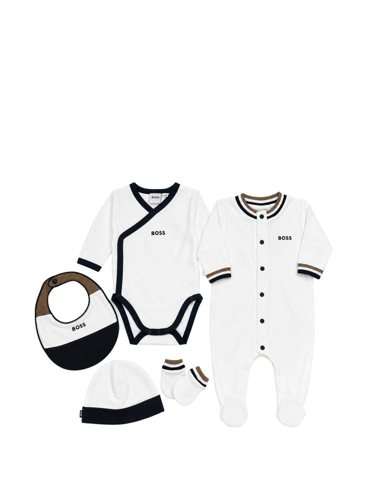 Kit Tutine bianca per neonato J53293 10P Boss Kids 