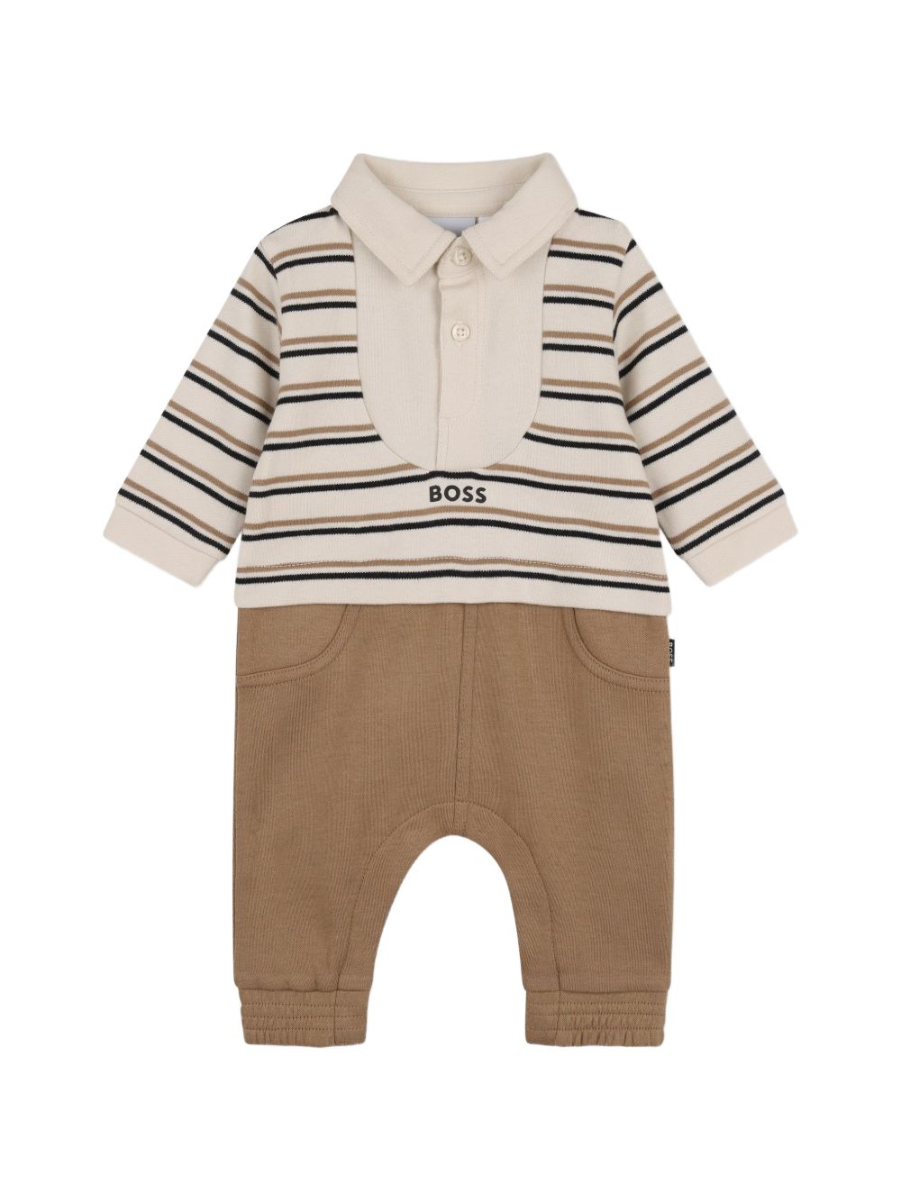 Tutina beige/marrone per neonato J53299 21K Boss Kids 
