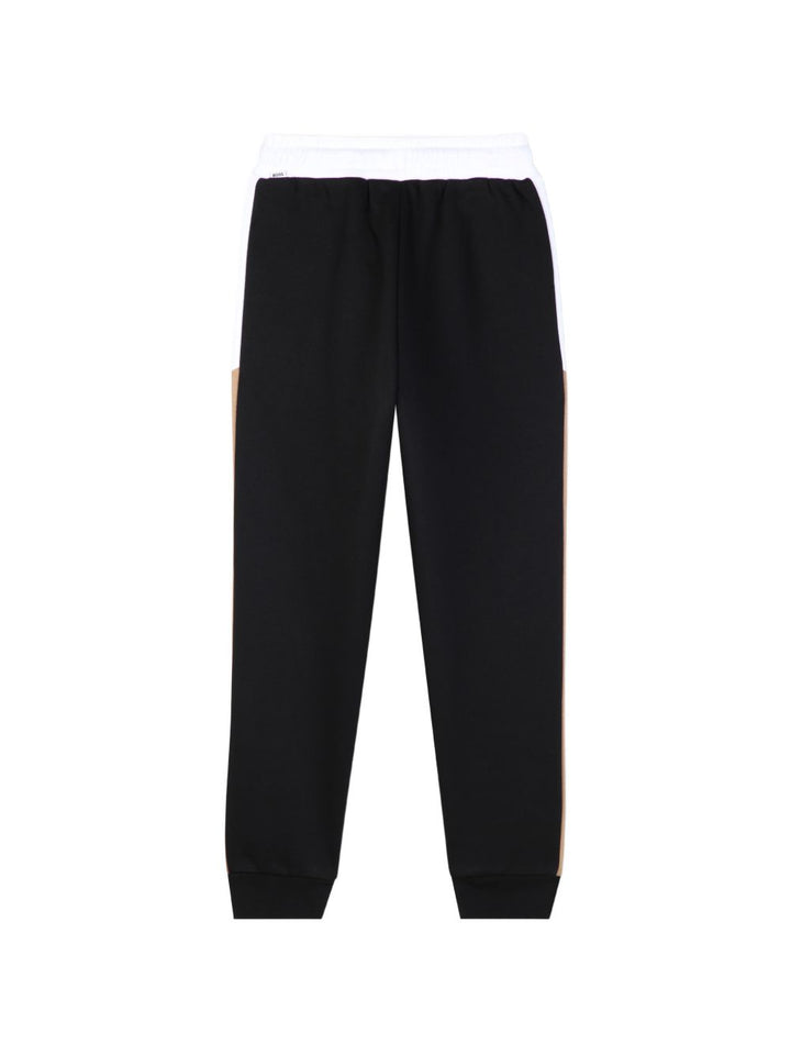 Pantalone nero/biscotto/bianco per bambino J53341 09B Boss Kids 