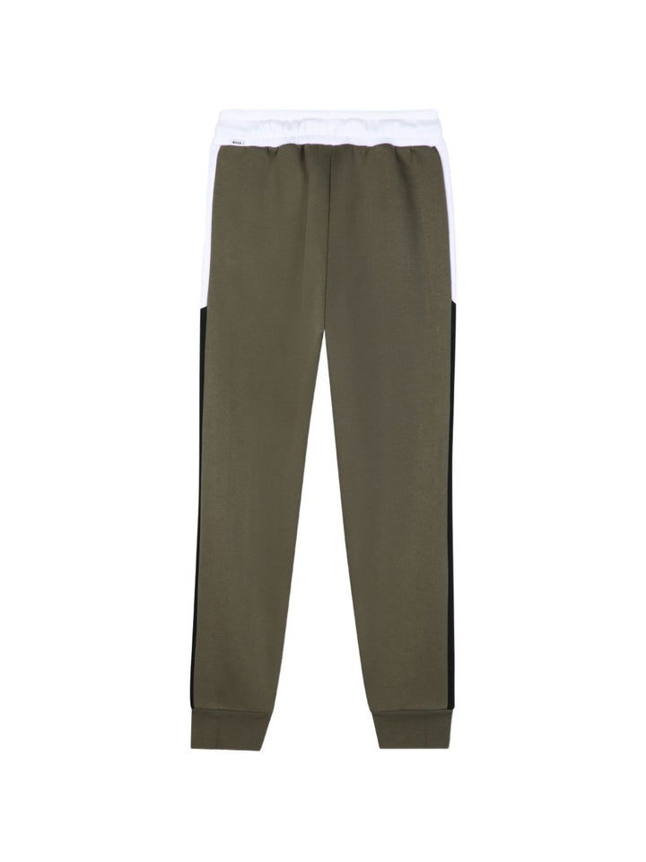 Pantalone oliva/bianco/nero per bambino J53341 63D Boss Kids 