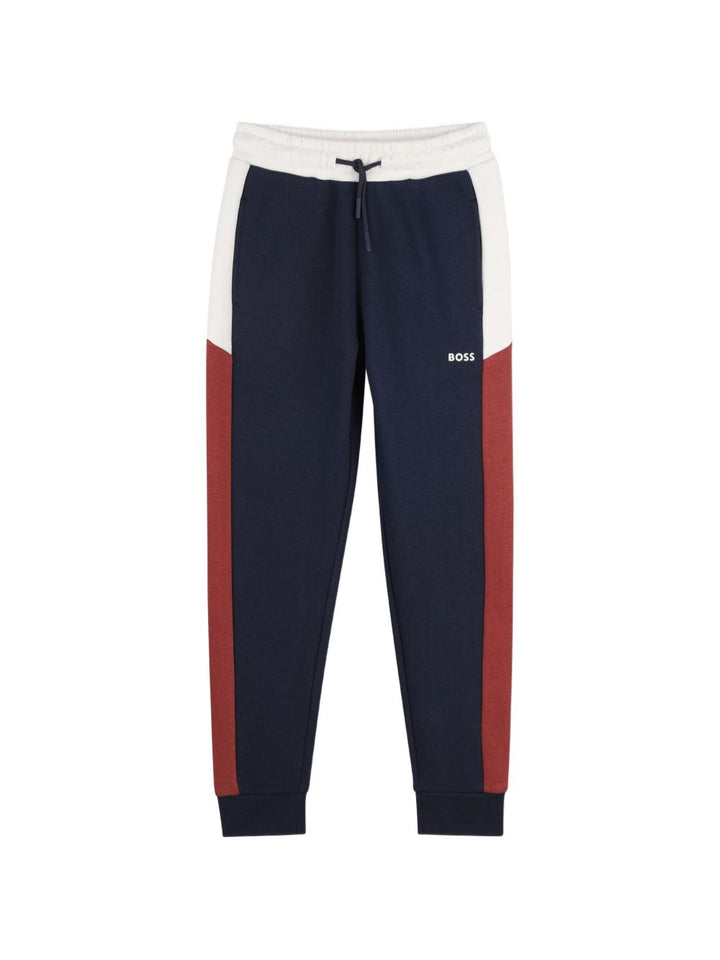 Pantalone blu/rosso/bianco per bambino J53341 849 Boss Kids 