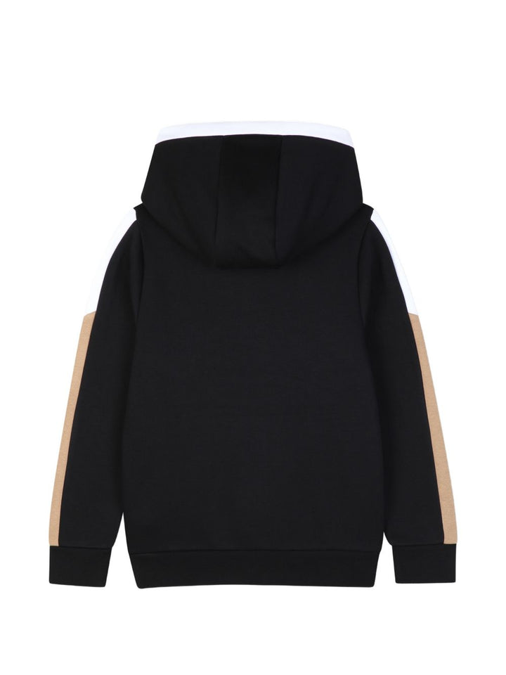 Felpa nero per bambino J53368 09B Boss Kids 