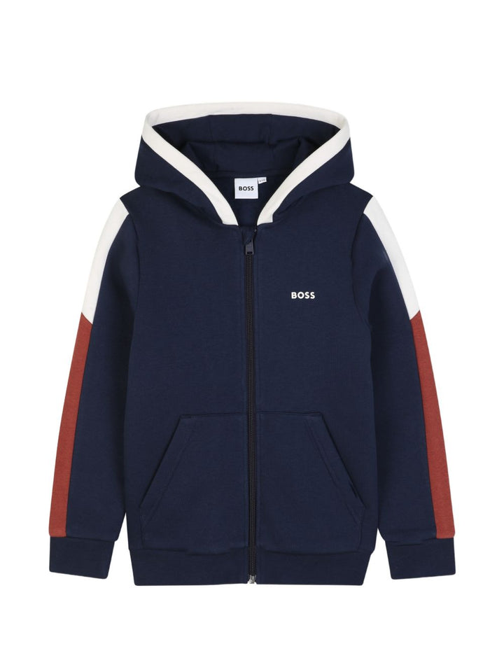 Felpa blu per bambino J53368 849 Boss Kids 