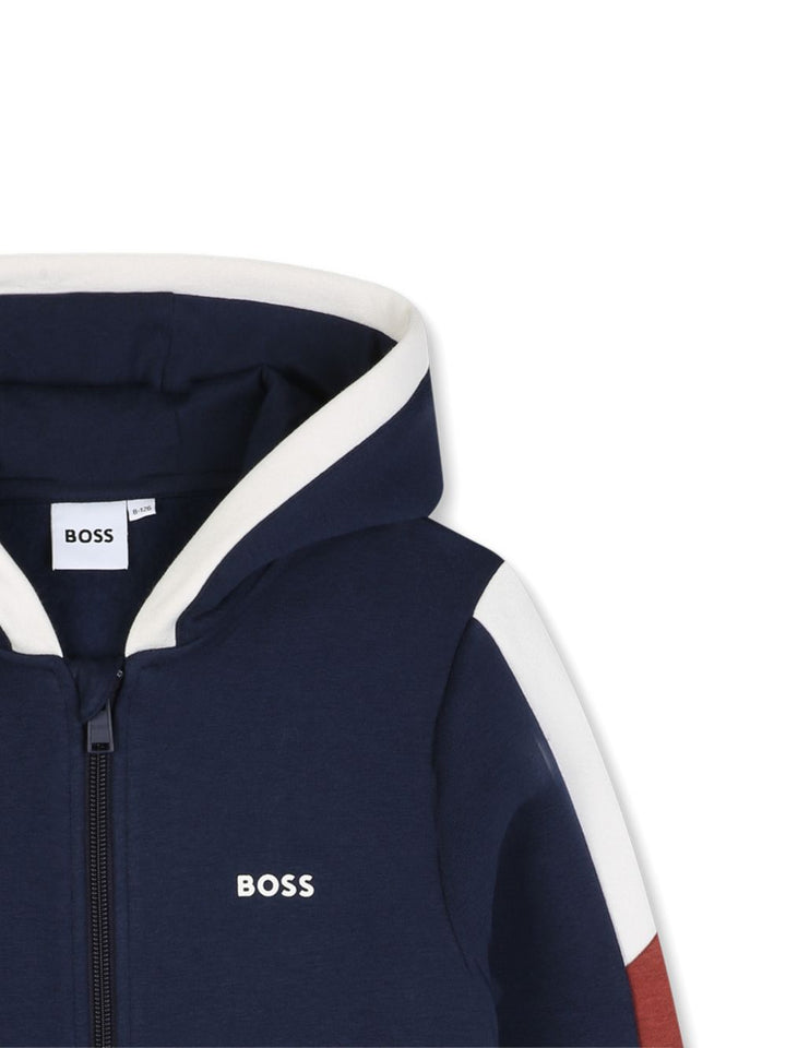 Felpa blu per bambino J53368 849 Boss Kids 