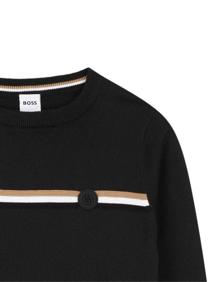 Maglione nero per bambino J53389 09B Boss Kids 