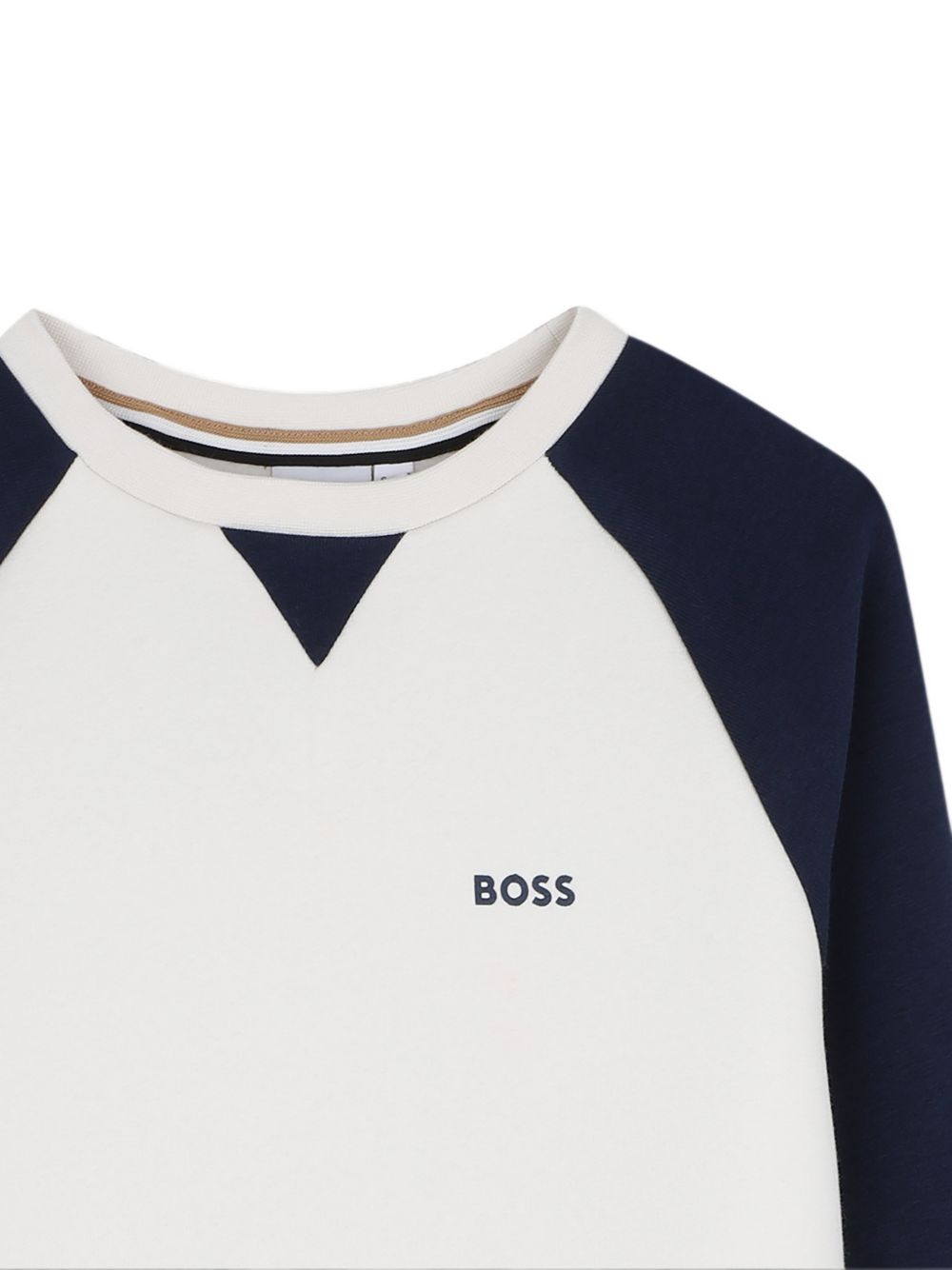 Felpa bianca/blu per bambino J53397 120 Boss Kids 