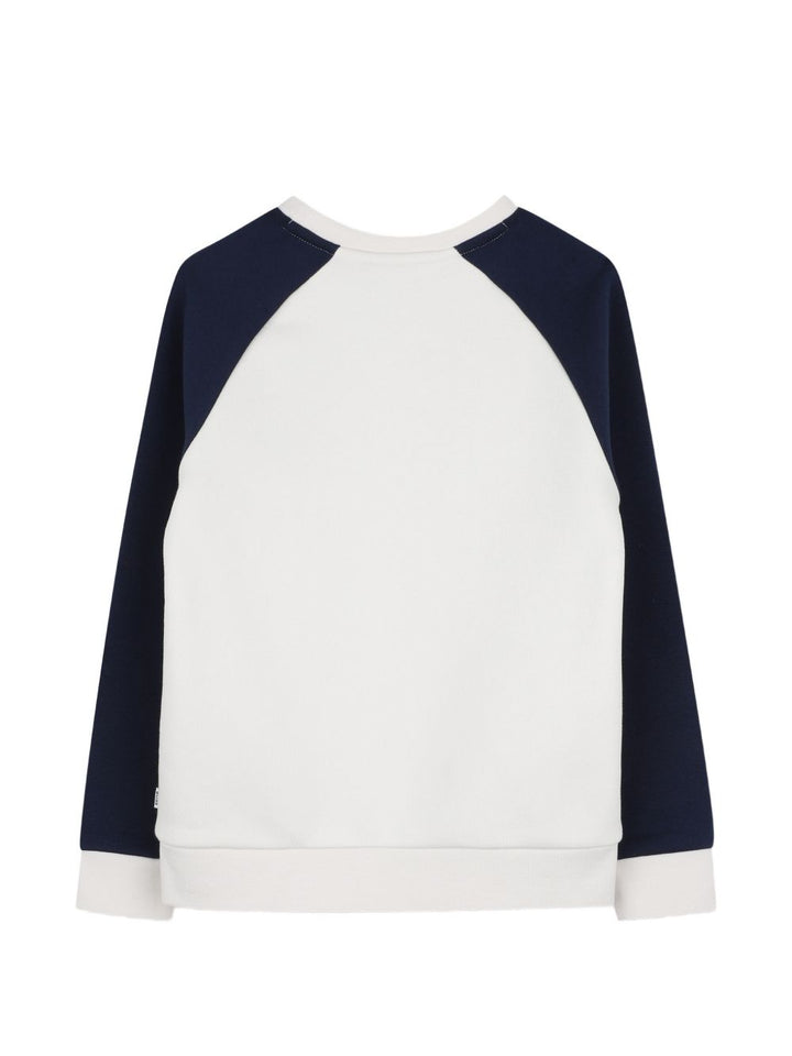 Felpa bianca/blu per bambino J53397 120 Boss Kids 