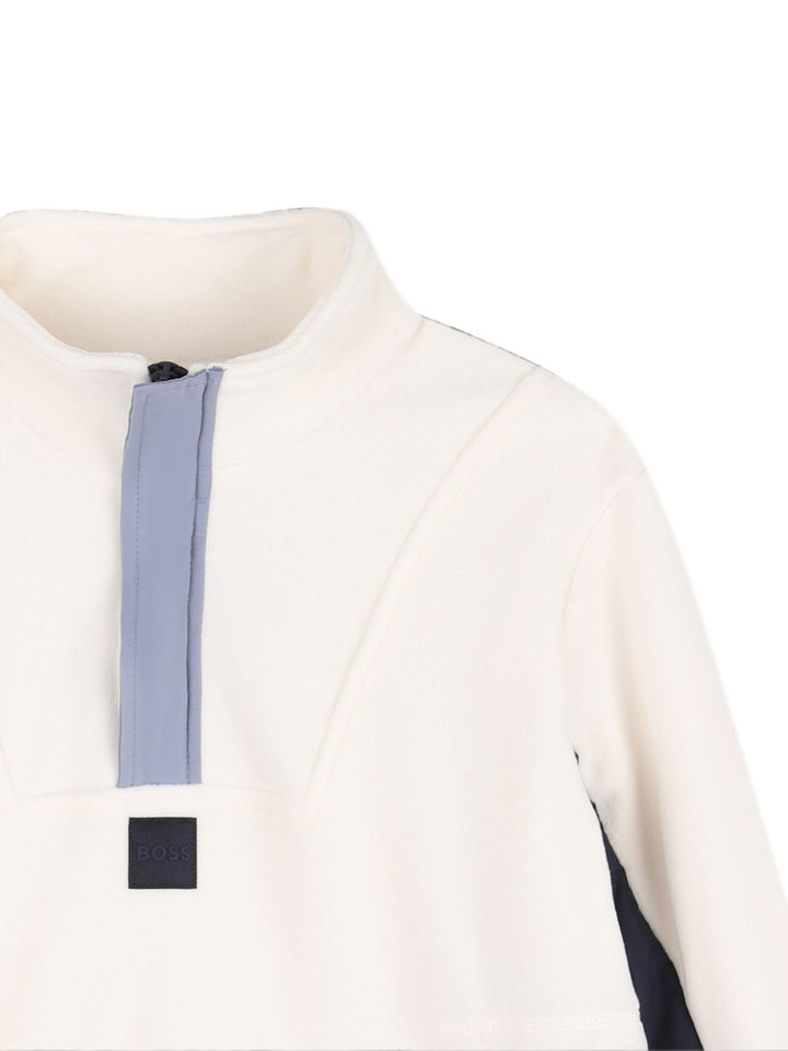 Felpa avorio per bambino J53401 120 Boss Kids 
