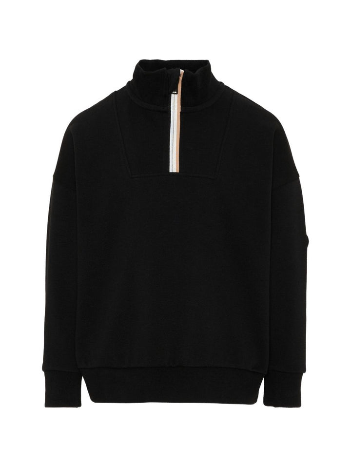 Felpa nero per bambino J53403 09B Boss Kids 
