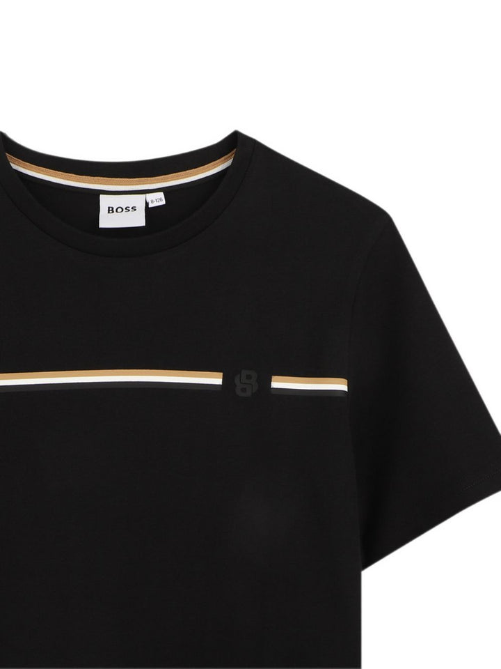 T-shirt nero per bambino J53412 09B Boss Kids 