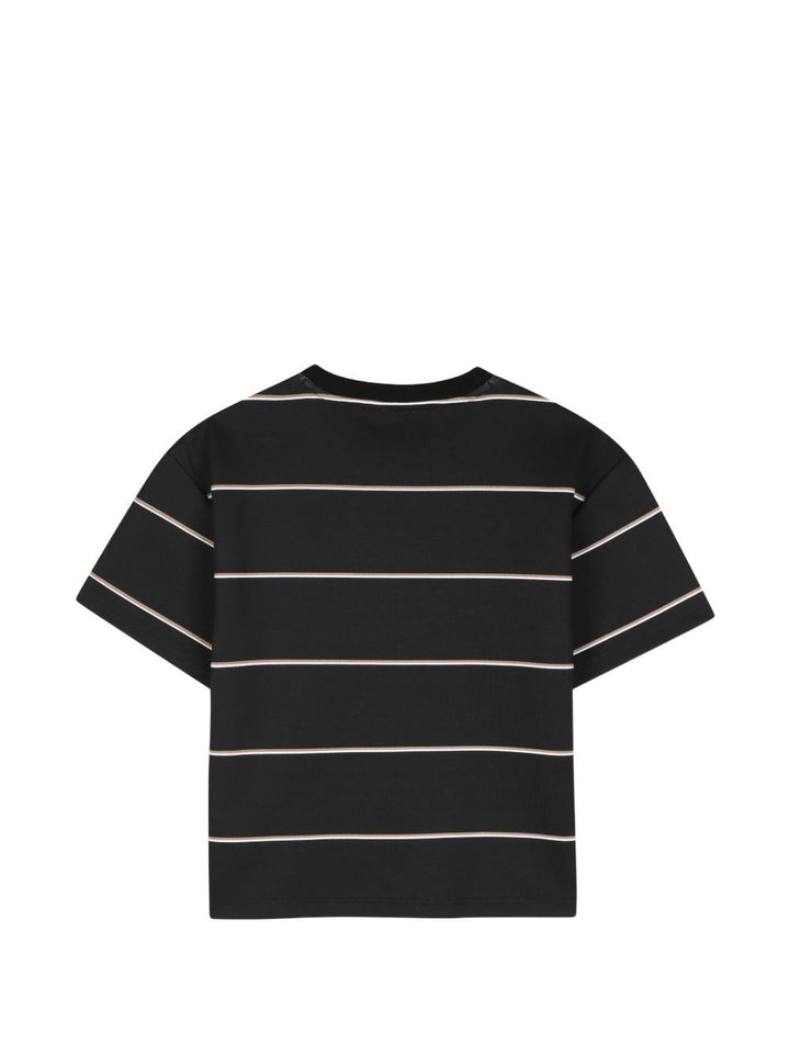 T-shirt nera per bambino J53419 09B Boss Kids 