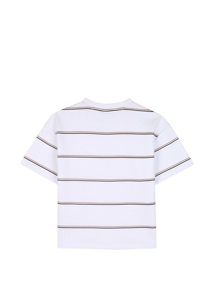 T-shirt bianca per bambino J53419 10P Boss Kids 