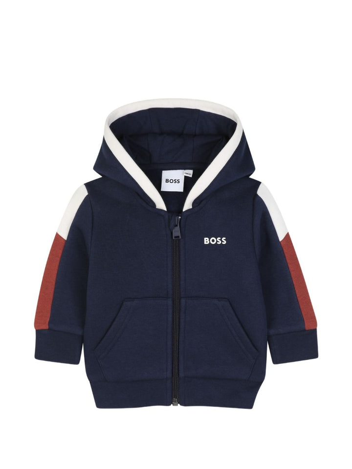 Felpa blu per neonato J53480 849 Boss Kids 