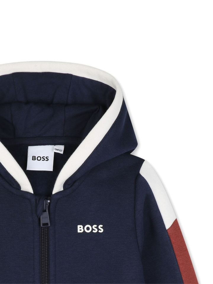 Felpa blu per neonato J53480 849 Boss Kids 