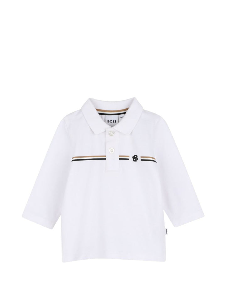 Polo bianco per neonato J53485 10P Boss Kids 