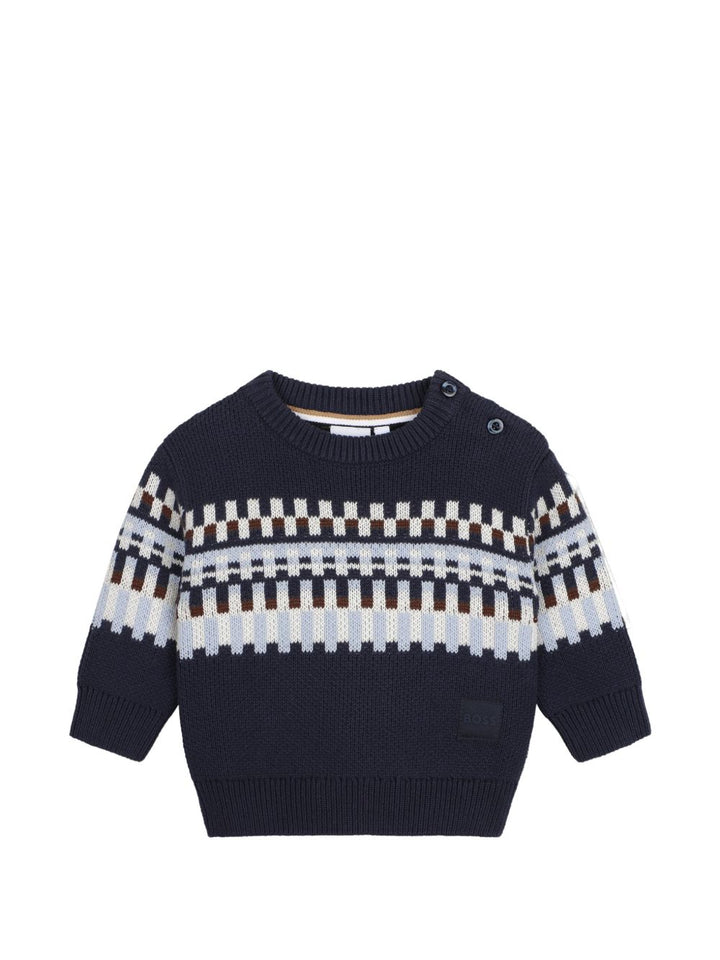 Maglione marine per neonato J53487 849 Boss Kids 