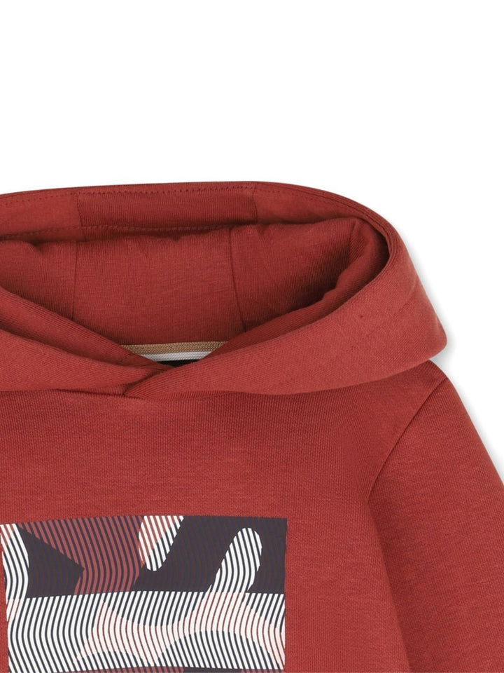 Felpa bordeaux per neonato J53492 95G Boss Kids 