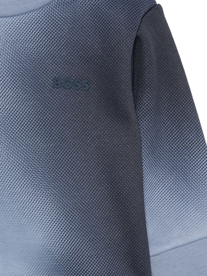 Felpa blu sfumata per neonato J53494 896 Boss Kids 
