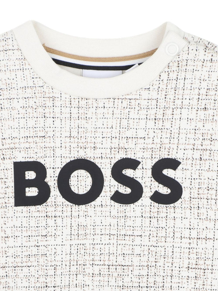 Felpa avorio per neonato J53496 120 Boss Kids 
