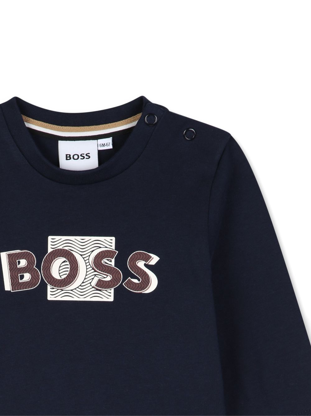T-shirt blu navy per neonato J53498 849 Boss Kids 