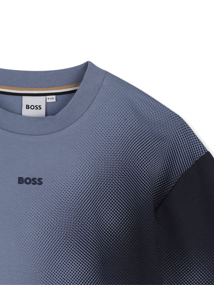 T-shirt blu lavanda per bambino J53515 896 Boss Kids 