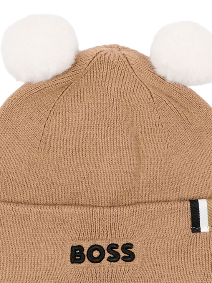 Cappello marrone per neonato J53567 269 Boss Kids 