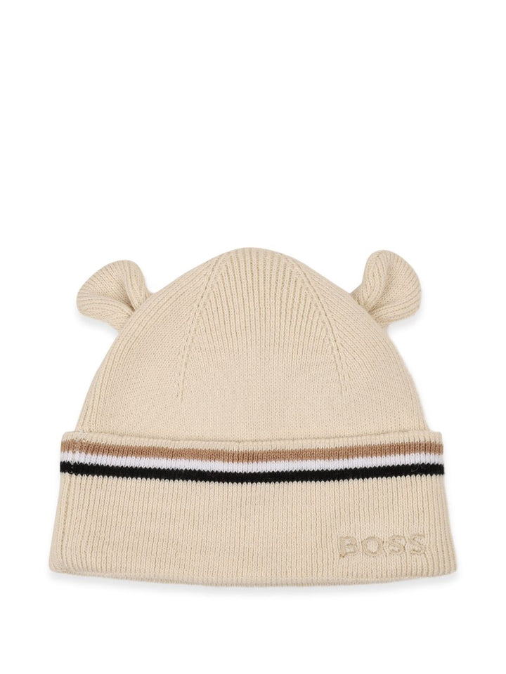 Kit cappello/calze beige per neonato J53572 21K Boss Kids 