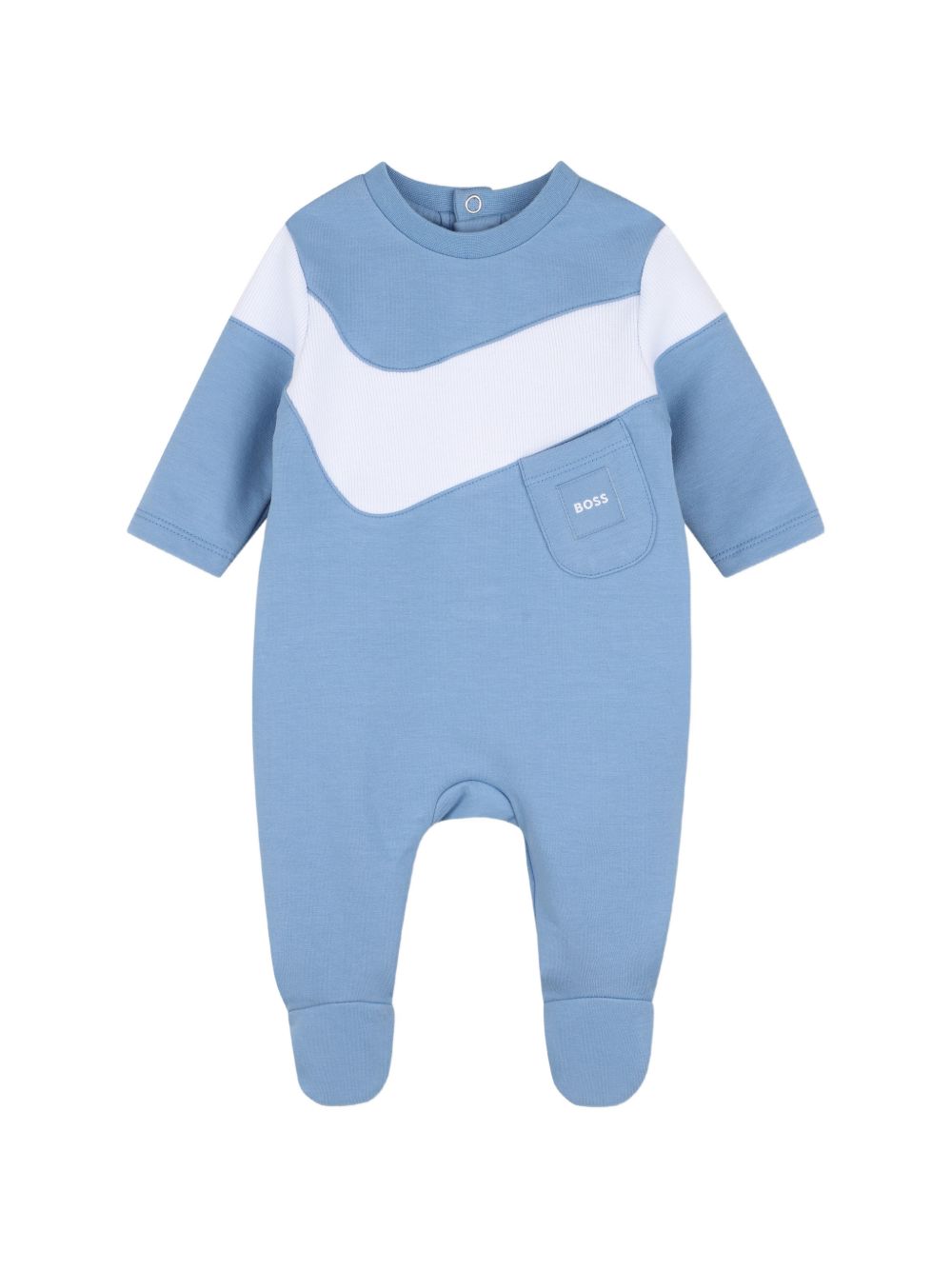 Tutina azzurra/bianca per neonato J53603 81N Boss Kids 