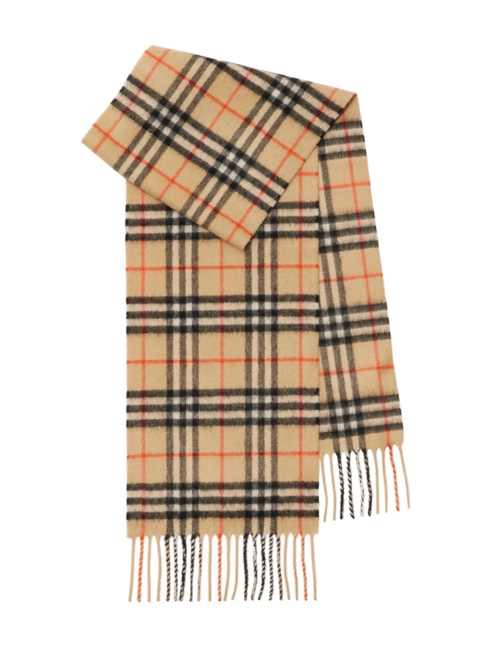 Sciarpa marrone con check per bambina 8089369 B9368 Burberry Kids 