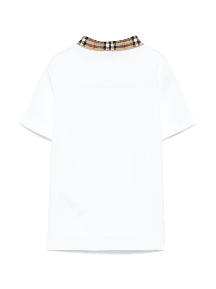 Polo bianca per bambino 8105571 A1464 Burberry Kids 