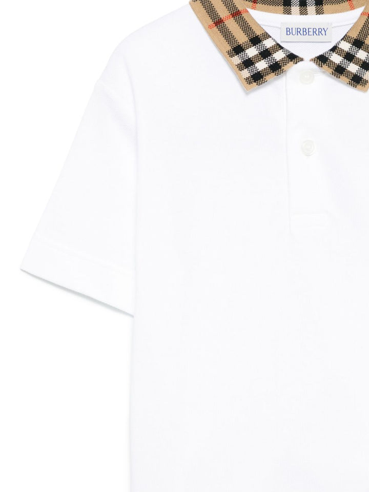 Polo bianca per bambino 8105571 A1464 Burberry Kids 
