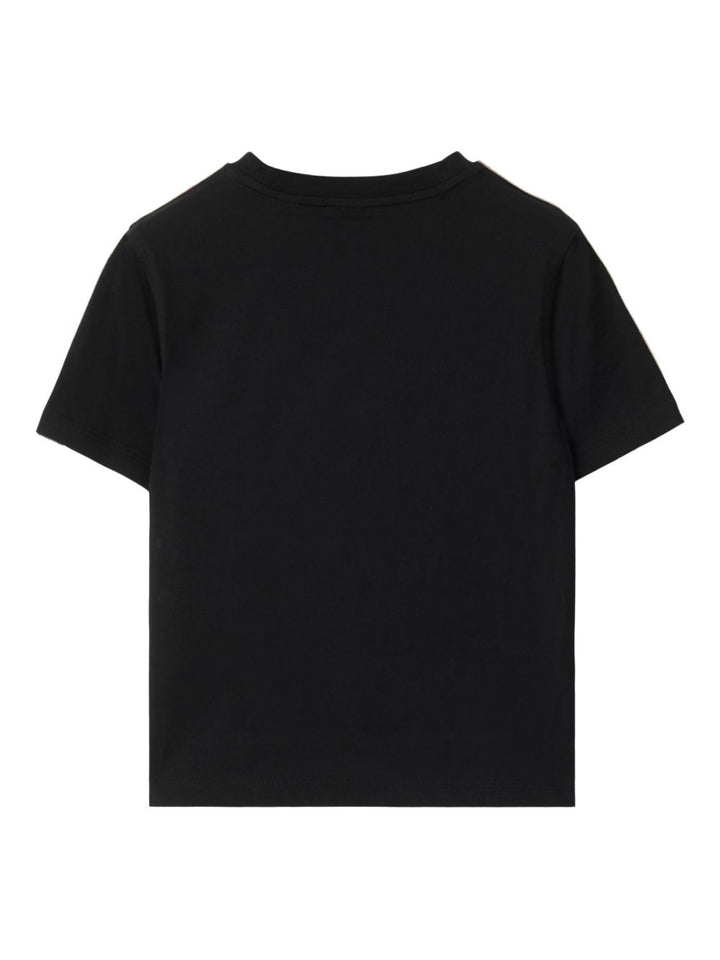 T-shirt nera per bambino 8108033 A1189 Burberry Kids 