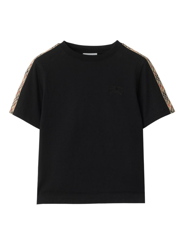 T-shirt nera per bambino 8108033 A1189 Burberry Kids 