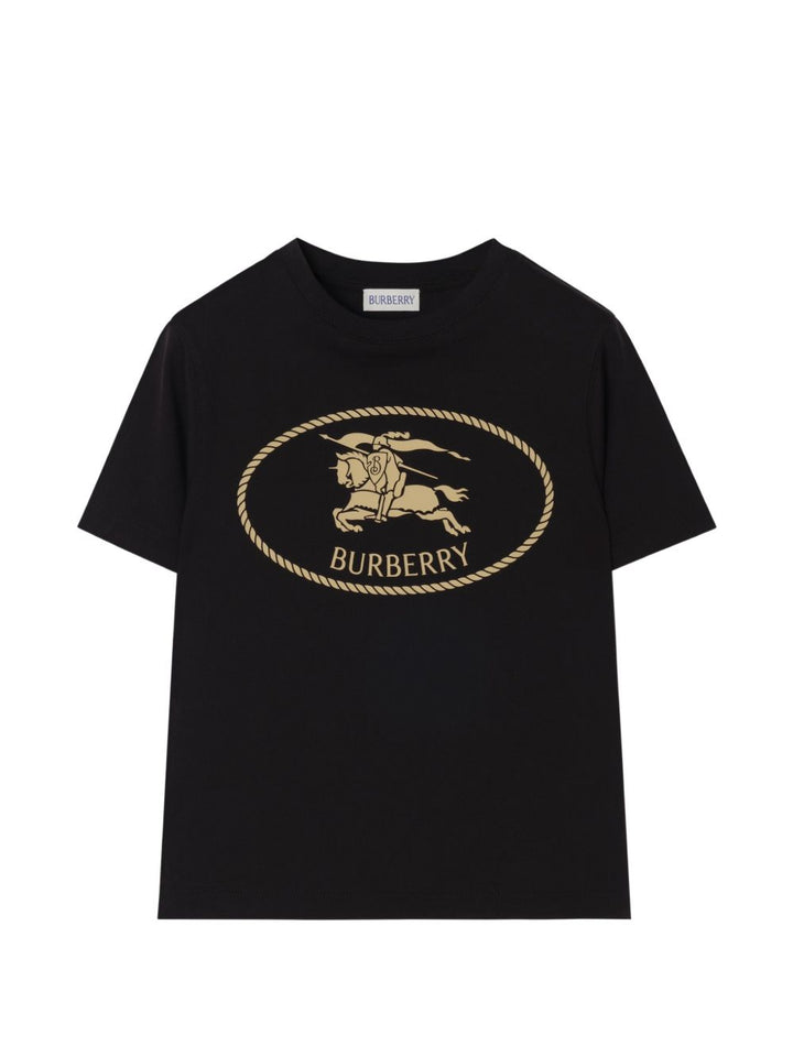 T-shirt nera per bambino 8125851 A1189 Burberry Kids 