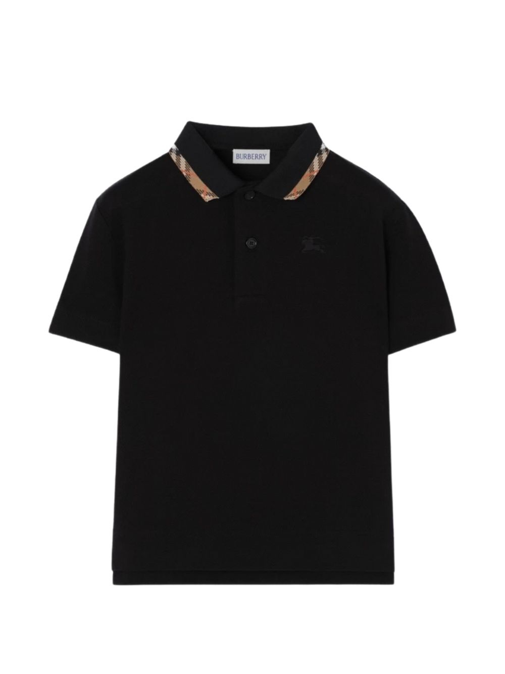 Polo nera per bambino 8126317 A1189 Burberry Kids 