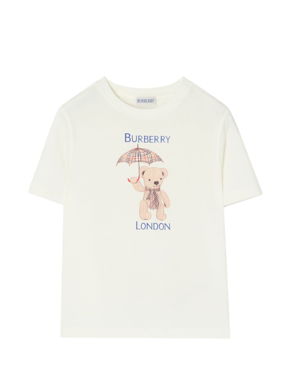 T-shirt bianca per neonato 8128138 A2014 Burberry Kids 